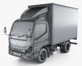 Mitsubishi Fuso Canter e City Single Cab Box Truck 2023 3d model wire render