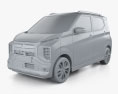 Mitsubishi eK X EV 2024 Modelo 3D clay render