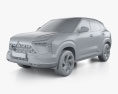 Mitsubishi Xforce 2023 3D-Modell clay render