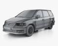 Mitsubishi Space Wagon 2003 3D模型 wire render