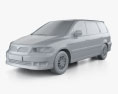 Mitsubishi Space Wagon 2003 Modèle 3d clay render