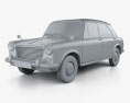 Morris 1100 (ADO16) 1962 3Dモデル clay render