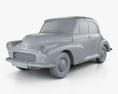 Morris Minor 1000 Tourer 1956 3D модель clay render