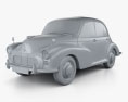 Morris Minor 1000 Saloon 1962 3D模型 clay render