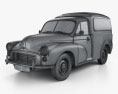 Morris Minor Van 1955 3D模型 wire render