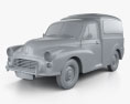 Morris Minor Van 1955 Modello 3D clay render