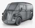 Morris JE Van 2019 3D модель wire render