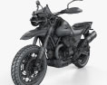 Moto Guzzi V85 Tutto Terreno 2019 3D 모델  wire render