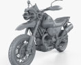 Moto Guzzi V85 Tutto Terreno 2019 3D модель clay render