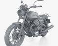 Moto-Guzzi V7 special 2024 3d model clay render