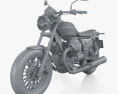 Moto-Guzzi V9 Bobber Centenario 2024 3D-Modell clay render