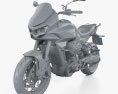 Moto-Guzzi V100 Mandello 2023 3d model clay render