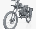 Motoped Survival Bike 2016 3Dモデル clay render