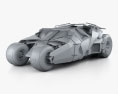 Batmobile Tumbler 2005 3Dモデル clay render