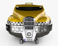 제5원소' 영화에서 나온 택시가 3D 모델  front view