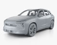 NIO ES6 mit Innenraum 2020 3D-Modell clay render