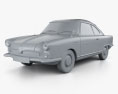 NSU Sport Prinz 1958 3d model clay render