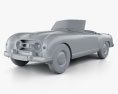 Nash Healey Roadster 1952 3d model clay render