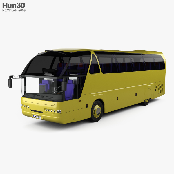 Neoplan Starliner N 516 SHD bus with HQ interior 1995 3D model
