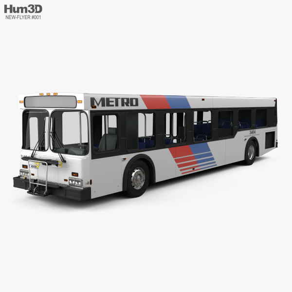 New Flyer D40LF bus 2010 3D model