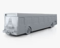 New Flyer D40LF bus 2010 3d model clay render