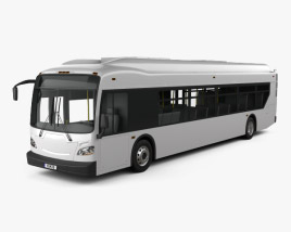 3D model of New Flyer Xcelsior bus 2016