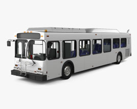 New Flyer DE40LF Bus com interior 2011 Modelo 3d