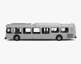 New Flyer DE40LF Bus with HQ interior 2008 3d model side view