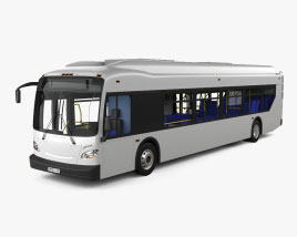 New-Flyer Xcelsior Bus with HQ interior 2016 3D model