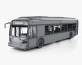 New-Flyer Xcelsior Bus with HQ interior 2016 3D模型 wire render