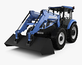 3D model of New Holland TD5 Loader Tractor 2017