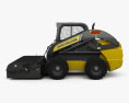 New Holland L225 Skid Steer Sweeper 2017 3d model side view