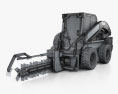 New Holland L225 Skid Steer Trencher 2017 Modèle 3d wire render