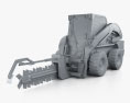 New Holland L225 Skid Steer Trencher 2017 Modello 3D clay render