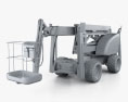 Articulated Boom Lift 3d model clay render