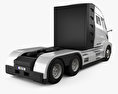 Nikola Two Sattelzugmaschine 2020 3D-Modell Rückansicht