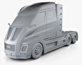 Nikola Two Camión Tractor 2020 Modelo 3D clay render
