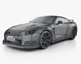 Nissan GT-R 2012 3D模型 wire render