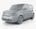 Nissan Cube 2014 3d model clay render
