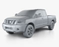 Nissan Titan 2014 3d model clay render