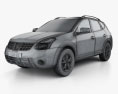 Nissan Rogue 2013 3D-Modell wire render