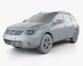 Nissan Rogue 2013 3D 모델  clay render