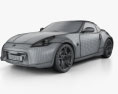 Nissan 370Z 雙座敞篷車 2012 3D模型 wire render
