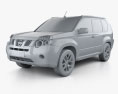 Nissan X-Trail 2013 3D模型 clay render