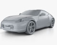 Nissan 370Z Coupe 2012 3D-Modell clay render