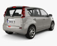 Nissan Note 2013 3D 모델  back view