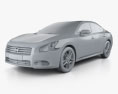 Nissan Maxima 2015 3D-Modell clay render