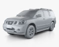 Nissan Armada 2014 3D-Modell clay render
