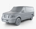 Nissan NV Cargo Van Standard Roof 2015 3d model clay render