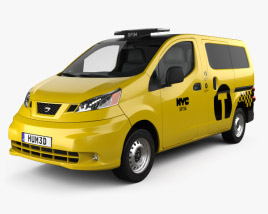 3D model of Nissan NV200 New York Taxi 2016
